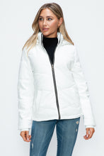 Load image into Gallery viewer, How Dare U Pocketed Zip Up Puffer Jacket with Removable Hood