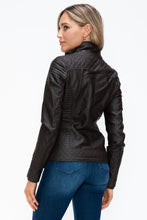 Load image into Gallery viewer, YMI Faux Layered Double-Zipper Jacket with Fuzzy Hood