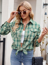Load image into Gallery viewer, Mandy Plaid Button Up Long Sleeve Shirt