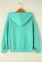 Load image into Gallery viewer, Pocketed Half Zip Long Sleeve Hoodie