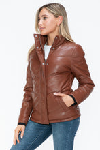 Load image into Gallery viewer, Snobbish Pocketed Zip Up Turtleneck Puffer Jacket
