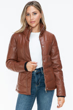 Load image into Gallery viewer, Snobbish Pocketed Zip Up Turtleneck Puffer Jacket