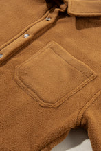 Load image into Gallery viewer, Collared Neck Long Sleeve Fleece Shacket