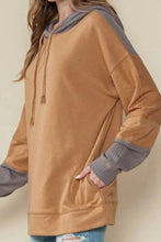 Load image into Gallery viewer, Drawstring Contrast Long Sleeve Hoodie