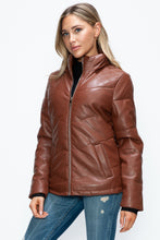 Load image into Gallery viewer, How Dare U Pocketed Zip Up Puffer Jacket with Removable Hood