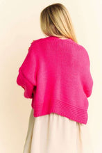Load image into Gallery viewer, Davi & Dani Floral Applique Open Front Drop Shoulder Cardigan
