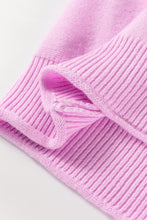 Load image into Gallery viewer, Roll Hem Ribbed Detail Drop Shoulder Sweater