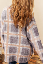 Load image into Gallery viewer, Plaid Button Up Collared Neck Cardigan