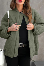 Load image into Gallery viewer, Zip Up Drop Shoulder Long Sleeve Puffer Jacket