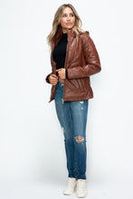 Load image into Gallery viewer, How Dare U Pocketed Zip Up Puffer Jacket with Removable Hood