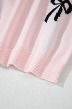 Load image into Gallery viewer, Bow Pattern Round Neck Loose Fit Sweater