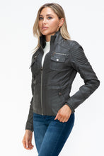 Load image into Gallery viewer, YMI Removable Faux Layered Multi-Pocket Jacket with Fuzzy Hood