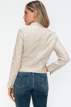 Load image into Gallery viewer, Snobbish PU Leather Zip Up Jacket with Pockets