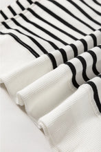 Load image into Gallery viewer, Slit Striped Round Neck Long Sleeve Sweatshirt