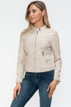 Load image into Gallery viewer, Snobbish PU Leather Zip Up Jacket with Pockets