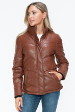 Load image into Gallery viewer, Snobbish Pocketed Zip Up Turtleneck Puffer Jacket