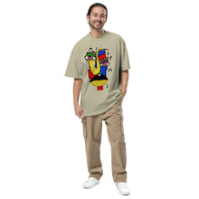Load image into Gallery viewer, Oversized faded Abstract Art T-shirt