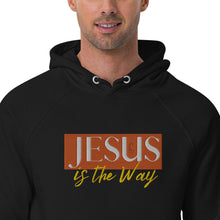 Load image into Gallery viewer, Jesus Saves Embrodery Unisex eco raglan hoodie - Frantz Benjamin