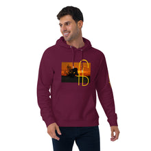 Load image into Gallery viewer, Sunset Print Canvas Unisex eco raglan hoodie - Frantz Benjamin