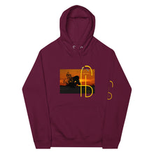 Load image into Gallery viewer, Sunset Print Canvas Unisex eco raglan hoodie - Frantz Benjamin