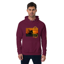 Load image into Gallery viewer, Sunset Print Canvas Unisex eco raglan hoodie - Frantz Benjamin