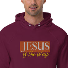 Load image into Gallery viewer, Jesus Saves Embrodery Unisex eco raglan hoodie - Frantz Benjamin