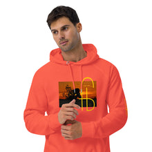 Load image into Gallery viewer, Sunset Print Canvas Unisex eco raglan hoodie - Frantz Benjamin