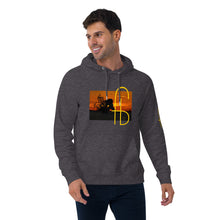 Load image into Gallery viewer, Sunset Print Canvas Unisex eco raglan hoodie - Frantz Benjamin