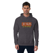 Load image into Gallery viewer, Jesus Saves Embrodery Unisex eco raglan hoodie - Frantz Benjamin