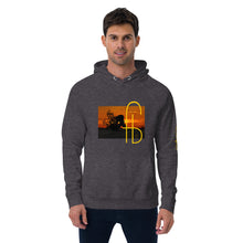 Load image into Gallery viewer, Sunset Print Canvas Unisex eco raglan hoodie - Frantz Benjamin