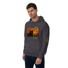 Load image into Gallery viewer, Sunset Print Canvas Unisex eco raglan hoodie - Frantz Benjamin