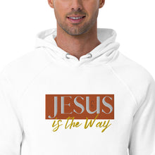 Load image into Gallery viewer, Jesus Saves Embrodery Unisex eco raglan hoodie - Frantz Benjamin