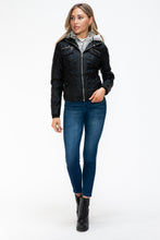 Load image into Gallery viewer, YMI Removable Faux Layered Multi-Pocket Jacket with Fuzzy Hood
