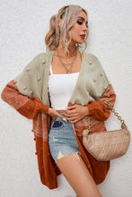 Load image into Gallery viewer, Pompom Color Block Open Front Cardigan
