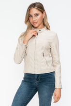 Load image into Gallery viewer, Snobbish PU Leather Zip Up Jacket with Pockets
