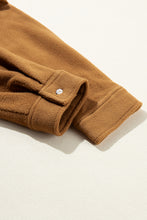 Load image into Gallery viewer, Collared Neck Long Sleeve Fleece Shacket
