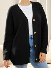 Load image into Gallery viewer, Button Down V-Neck Long Sleeve Cardigan
