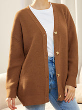 Load image into Gallery viewer, Button Down V-Neck Long Sleeve Cardigan

