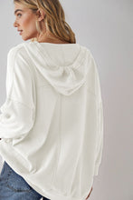 Load image into Gallery viewer, Exposed Seam Drawstring Long Sleeve Hoodie
