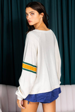 Load image into Gallery viewer, Number 76 Round Neck Long Sleeve Top

