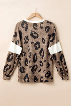 Load image into Gallery viewer, Leopard V-Neck Long Sleeve Blouse
