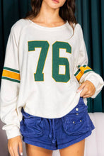 Load image into Gallery viewer, Number 76 Round Neck Long Sleeve Top
