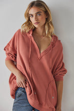 Load image into Gallery viewer, Exposed Seam Drawstring Long Sleeve Hoodie
