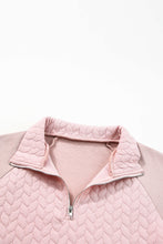 Load image into Gallery viewer, Textured Quarter Zip Long Sleeve Sweatshirt
