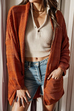 Load image into Gallery viewer, Open Front Textured Cardigan with Pockets
