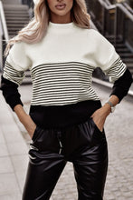 Load image into Gallery viewer, Striped Color Block Long Sleeve Knit Top
