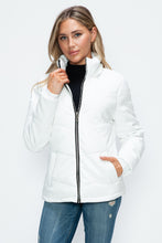 Load image into Gallery viewer, How Dare U Pocketed Zip Up Puffer Jacket with Removable Hood
