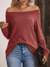 Load image into Gallery viewer, Off-Shoulder Long Sleeve T-Shirt
