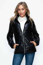 Load image into Gallery viewer, How Dare U Pocketed Zip Up Puffer Jacket with Removable Hood

