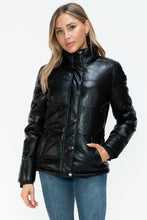 Load image into Gallery viewer, YMI Pocketed Zip Up Turtleneck Puffer Jacket
